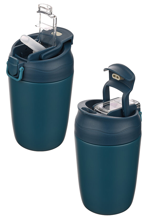 Nova Thermos Coffee Cup 350 ml Stainless Steel Double Barrier Travel Bottle Mug with Straw