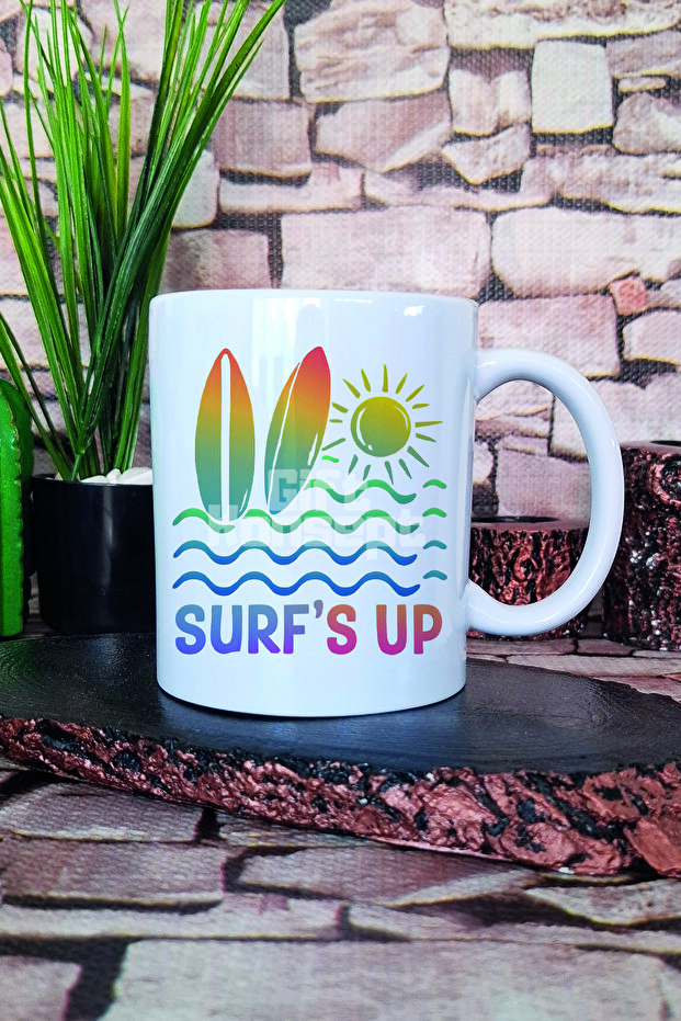 كوب هدية مطبوع عليه Surf's Up