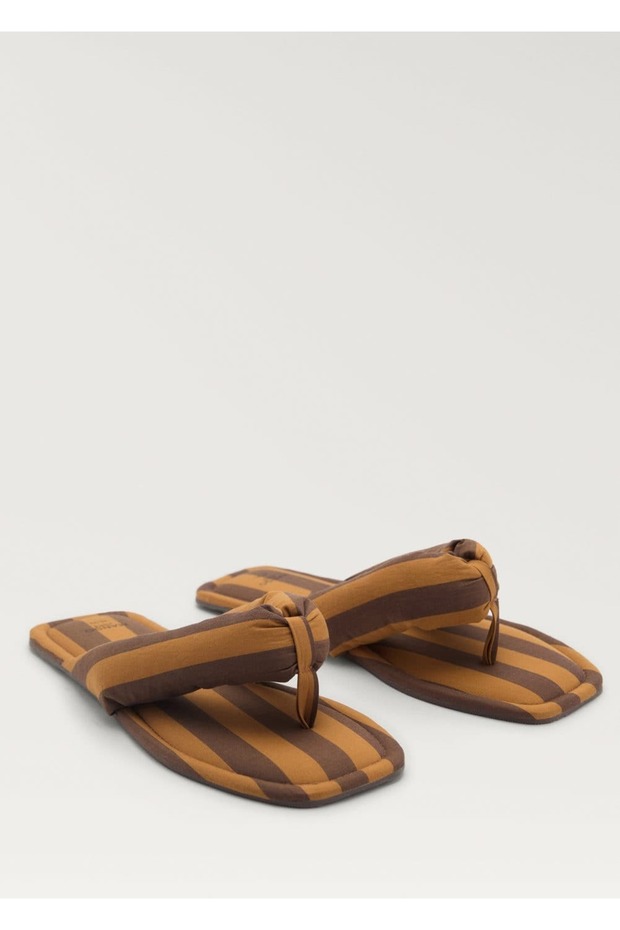 Dokuma çizgili terlik - 1