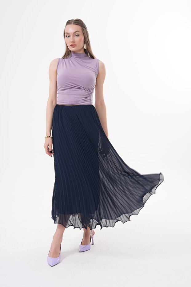 PİLİSELİ ŞİFON ETEK - 2