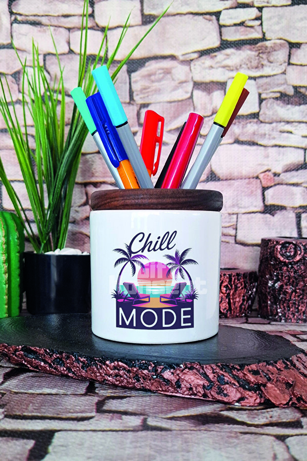 منظم سطح المكتب لحامل الأقلام السيراميك المطبوع من Chill Mode