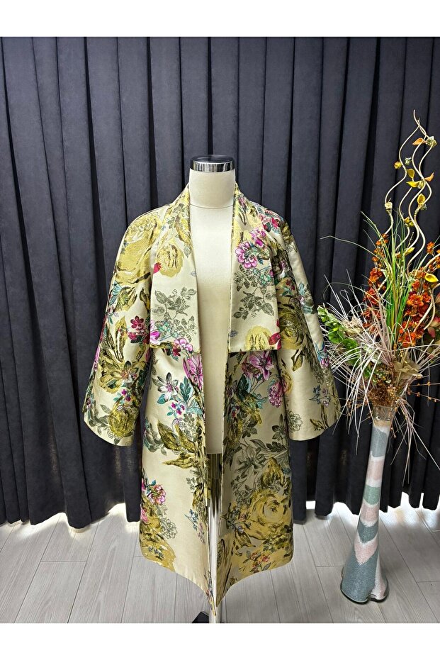 11-1237 Haki-Gold Kimono - 1