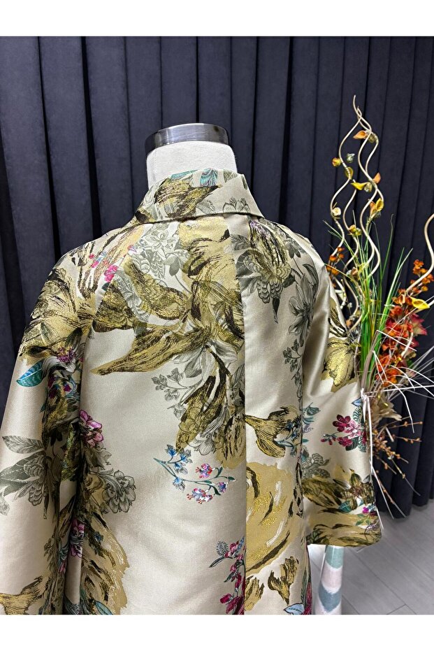 11-1237 Haki-Gold Kimono - 4