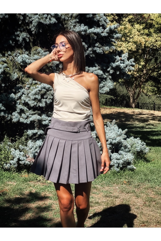 كماشة واحدة أساسية للجسم باللون البيج - 2