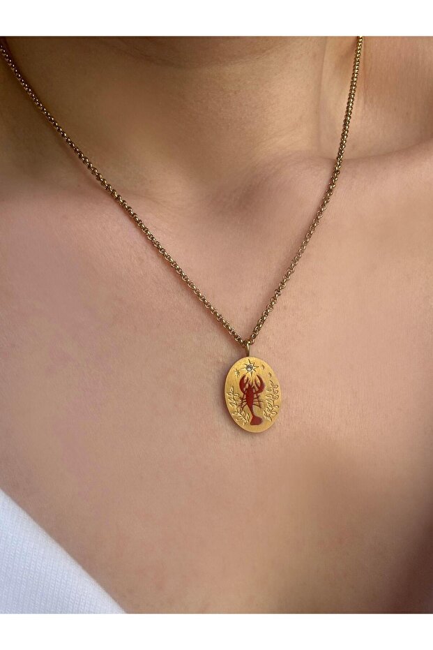 Çelik Lobster Kolye - 2