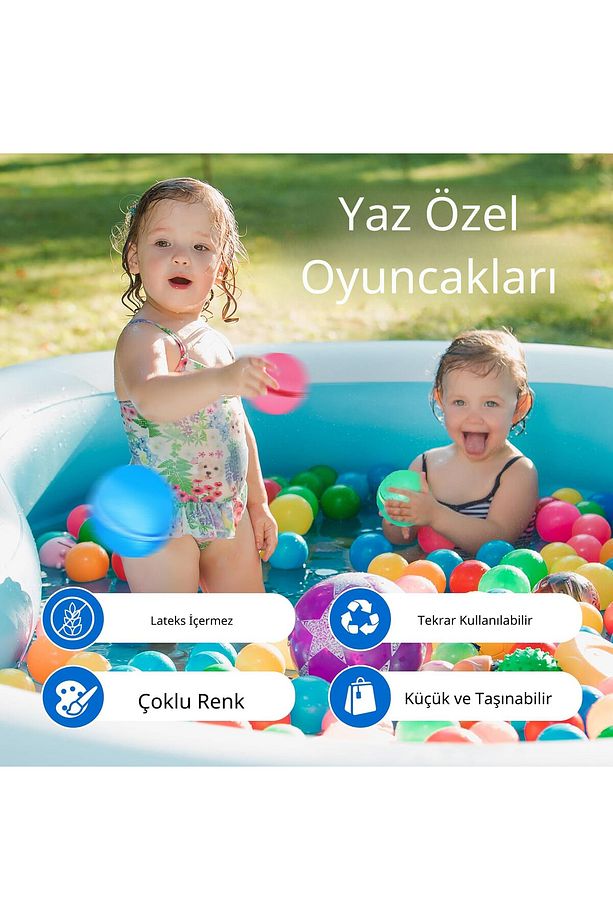 Manyetik Mühürlü Yeniden Kullanılabilir Doldurulabilir Su Balonları - 7