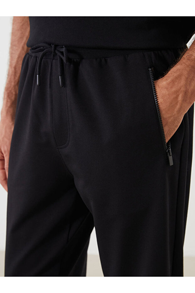 Siyah Standart Kalıp Erkek Eşofman Altı - 8