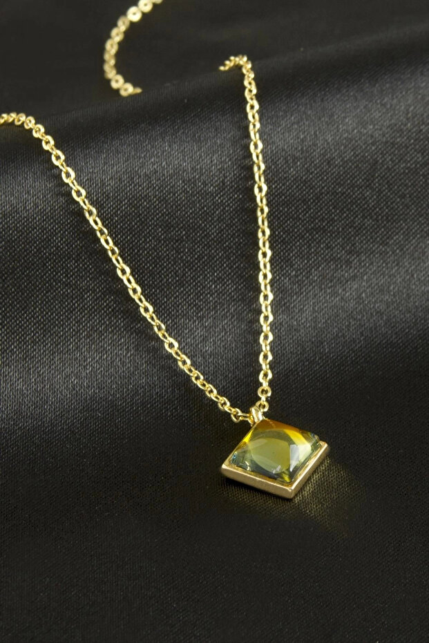 Square Glass Necklace
