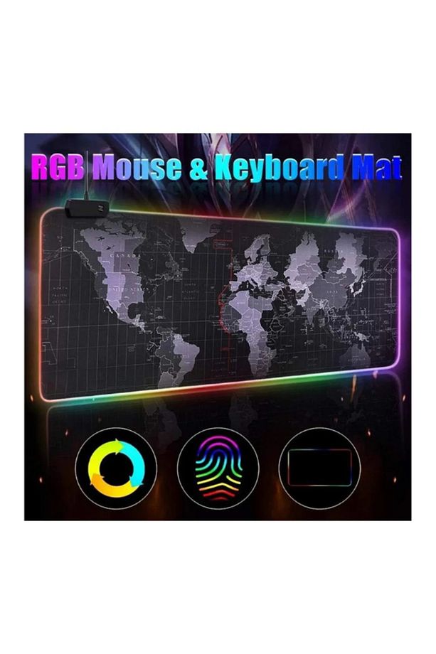 Kablolu Usb Gaming Oyuncu Klavye Mouse Set Reinbow + Dünya Desenli Mousepad + Oyuncu Kulaklığı - 7