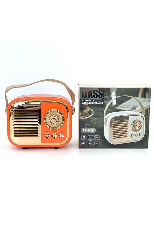 Nostaljik Retro Radio Parlak Kaplama Bluetooth Bağlantılı Hoparlör - 3