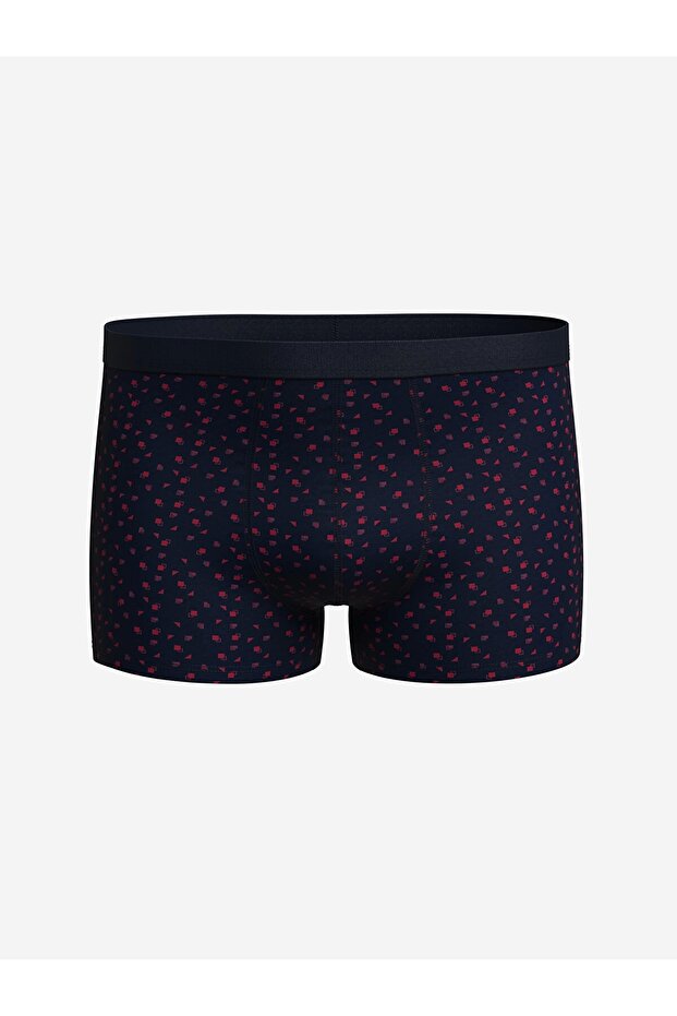 Mavi Standart Kalıp Pamuklu Esnek Erkek Boxer 3'lü - 5