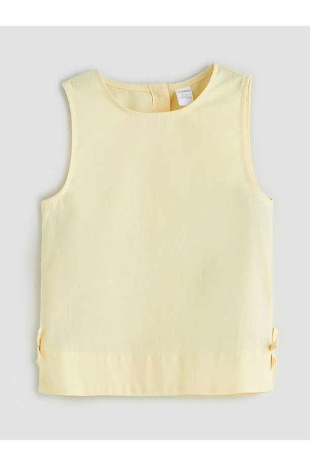 LCW Kids Keten Karışımlı Kız Çocuk Bluz ve Pantolon 2'li - 2