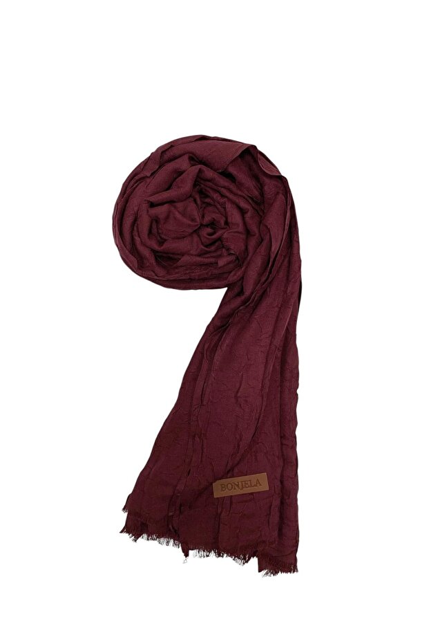 Bambu Şal - Bordo - 1
