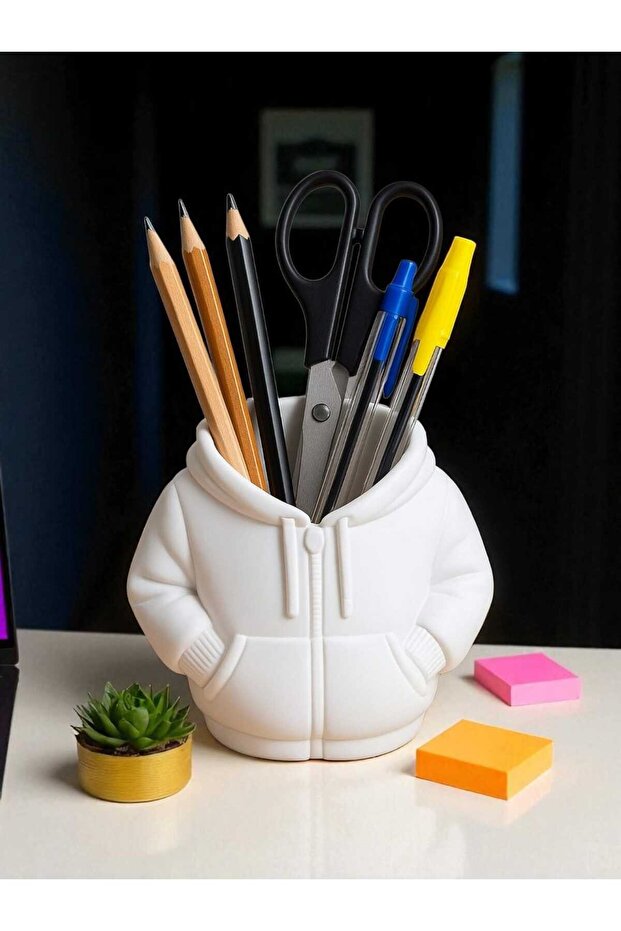 Decorative Hooded Hoodie Design Pen Holder Organizer & Desk Decor Trinket