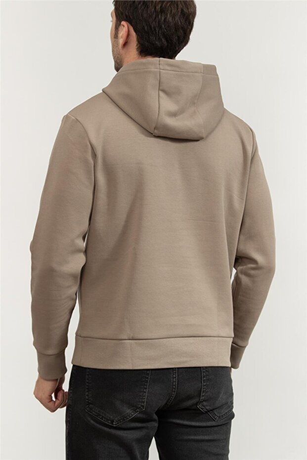Erkek Kapüşonlu Sweatshirt Yeşil - 3