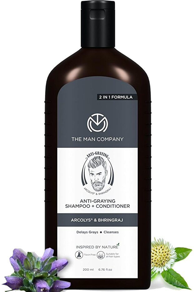Anti Grey 2-in-1 Shampoo & Conditioner for Men | Enriched with Shikakai | Bhringraj