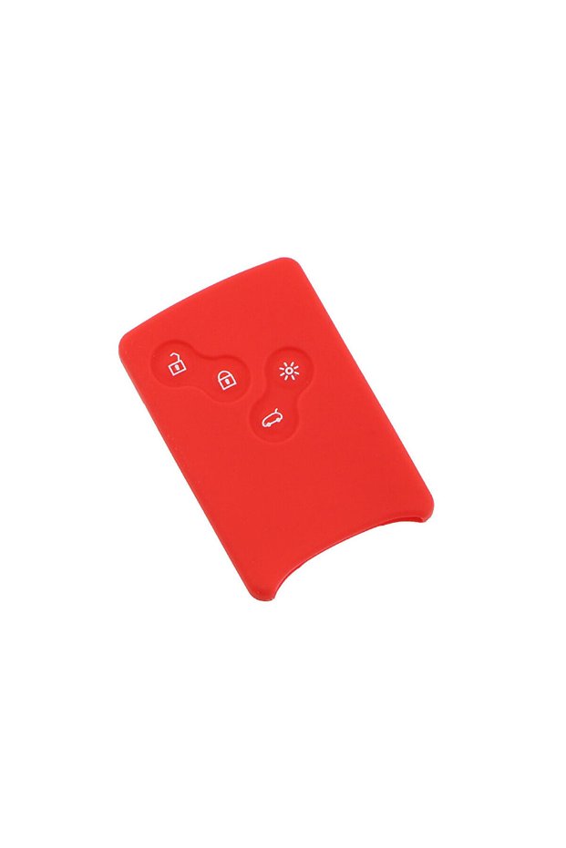Renault Clio Compatible Silicone Key Case Protective Cover Red