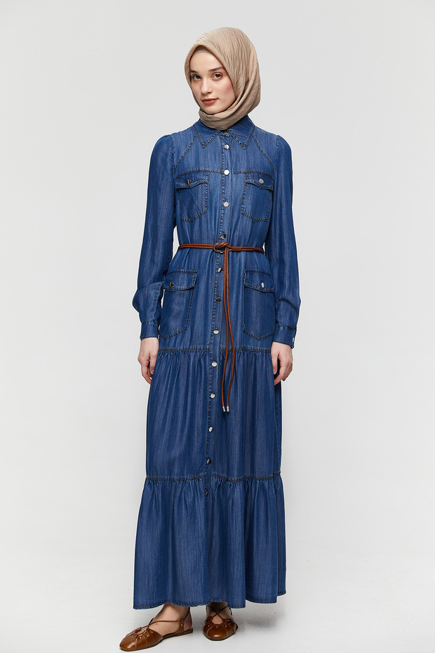 Kemerli Jean Elbise - 3