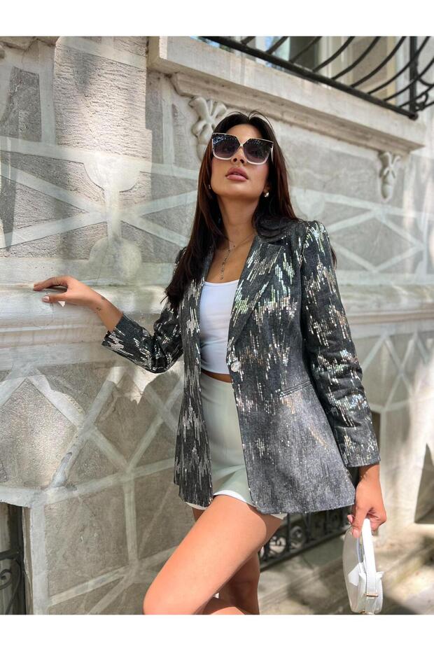 Özel Tasarım Pullu Ceket - 1