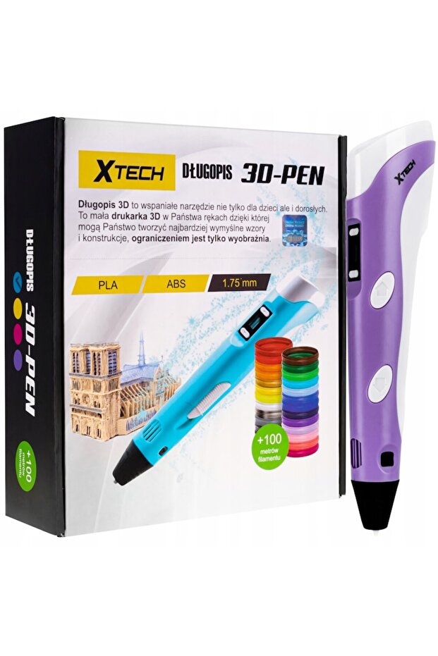 3D писалка Xtech, 1.75 мм, синя - 2