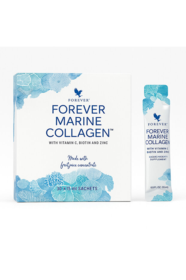 Forever Marine Collagen – Supplement Containing Liquid Fish Collagen, Vitamin C, Biotin and Zinc