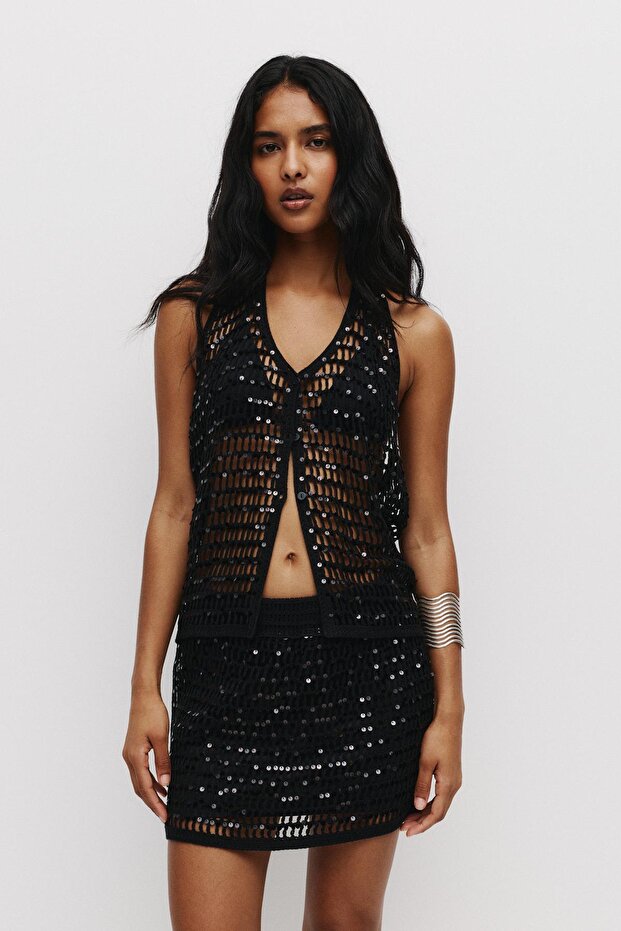 Pullu halter kroşe top - 2