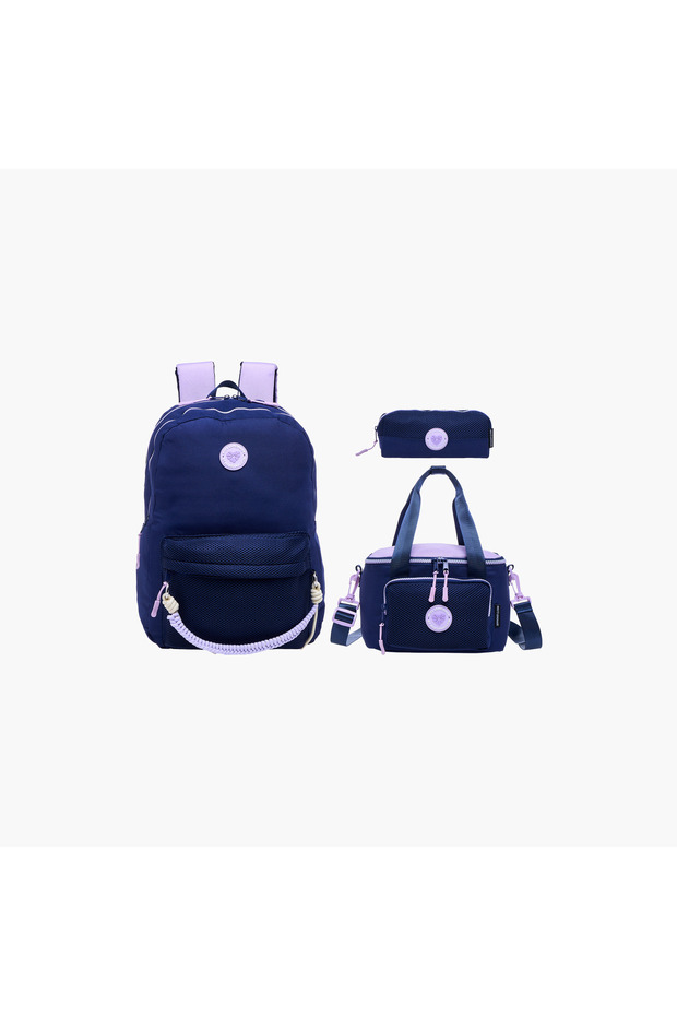 Meshy Solid Lunch Bag with Zip Closure - 6