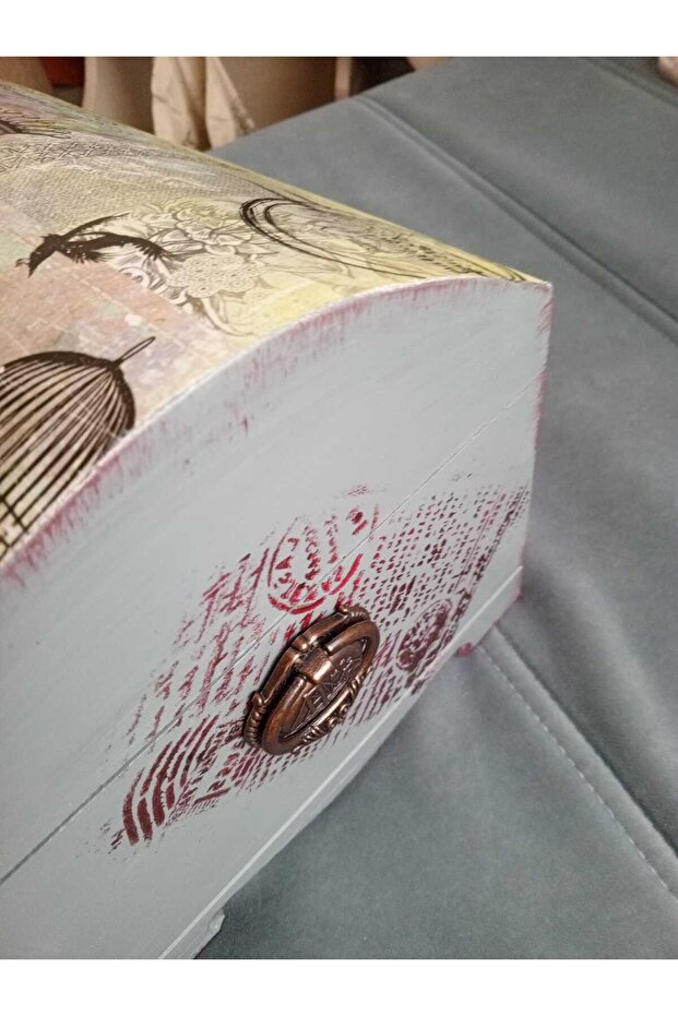 El Boyaması Ahşap Sandık - 2