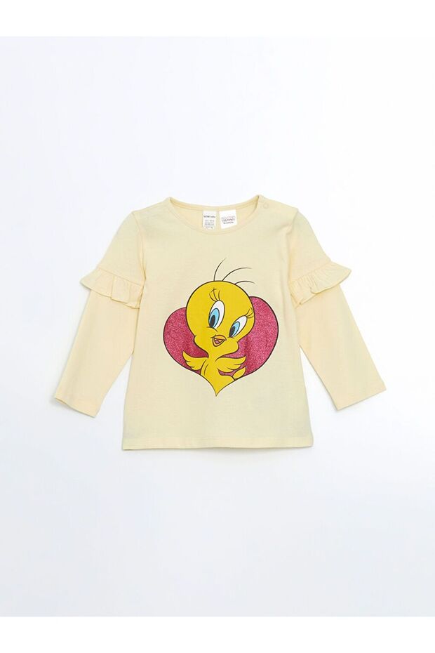 LCW baby Tweety Baskılı Kız Bebek Pijama Takımı - 2