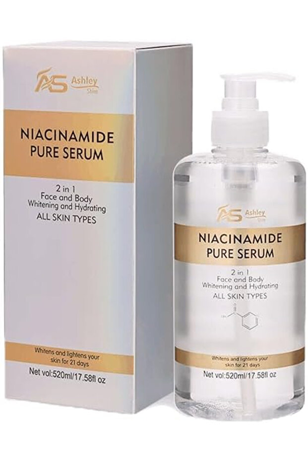 Shine Niacinamide Pure Serum Face and Body Moisturizes Whitening Skin 520 ml