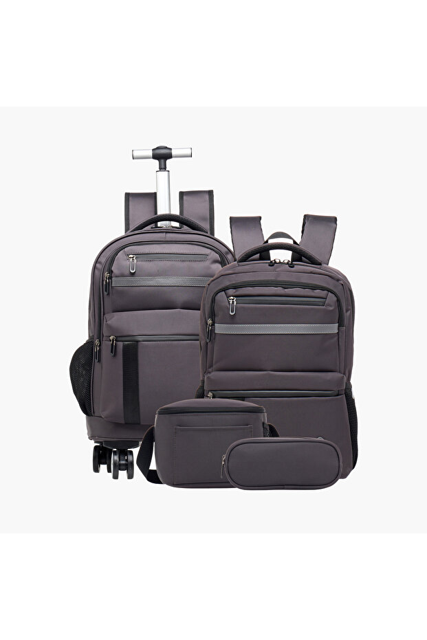 حقيبة غداء صلبة مع سحاب وحزام - 6