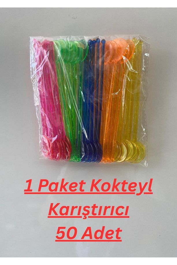 KOKTEYL SET, Şemsiye Pipet, Frozen Pipet, Artistik Pipet, Kokteyl Karıştırıcı - 5