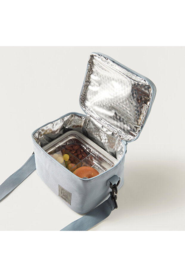 حقيبة غداء متينة بحزام قابل للتعديل وسحاب للإغلاق - 4