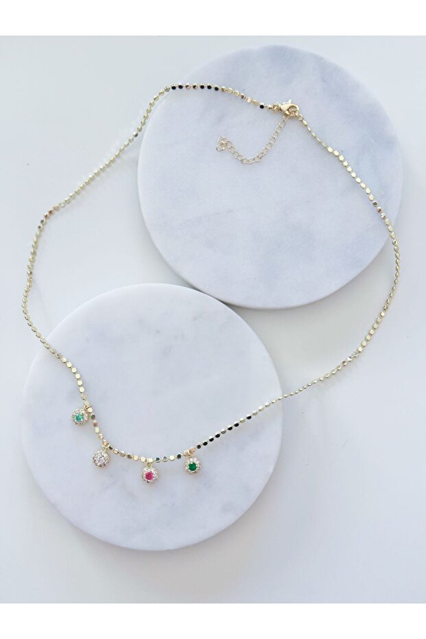 ÇELİK 3 TAŞ KOLYE - 2