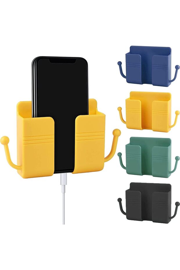 YU WELL Mount Phone Holder Phone Stand with Data Cable Receiving Hole PACK of 4 Multicolors