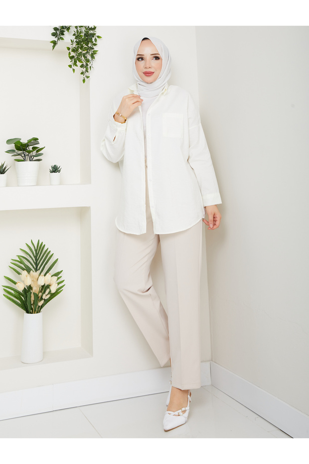 Plus Size Pants with Pockets - 1