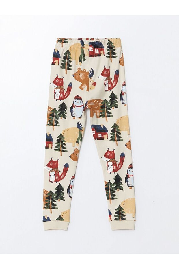 Bisiklet Yaka Baskılı Erkek Bebek Pijama Takımı - 7