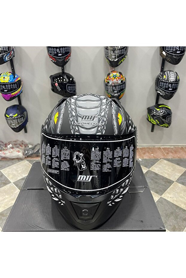 M-801 SNAKE Full Face Kask DRAGLAX GREY - 5