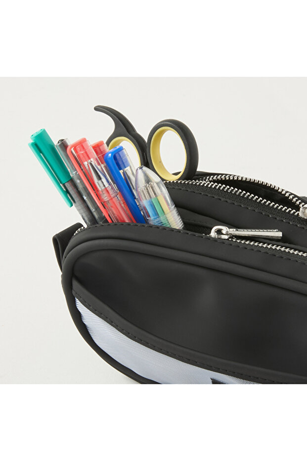 حقيبة أقلام مونوكرومو الصلبة ذات الحجرتين مع إغلاق بسحاب - 5