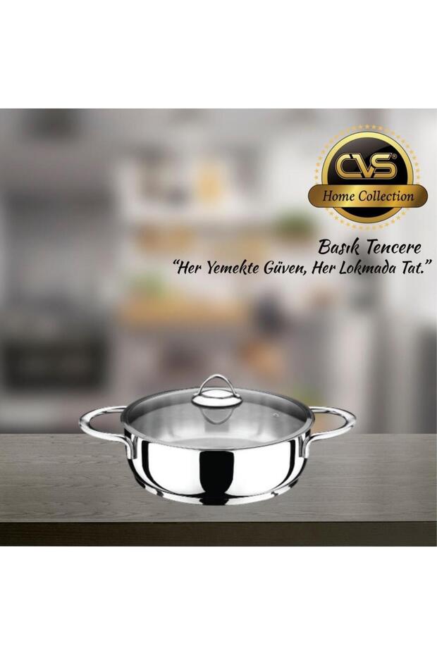 DN 20044 Elit Platin Kulp 26 cm Basık Tencere - 1