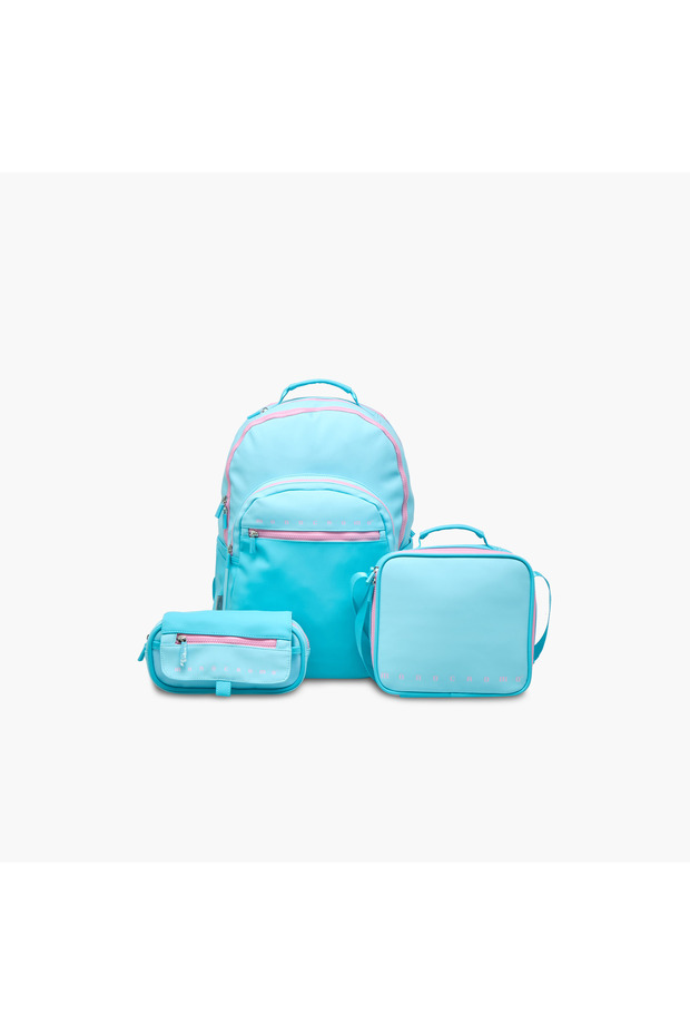 Monocromo Solid 3-Compartment Pencil Pouch with Zip Closure - 6