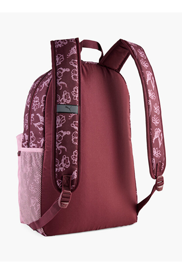 Girls Floral Print School Backpack with Adjustable Straps and Zip Closure - W 31 x H 44 x D 15 cm - 2