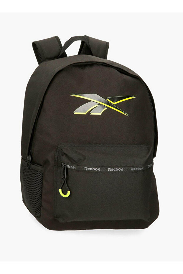 Logo Print School Backpack with Adjustable Straps and Zip Closure - 38x19x43 cm