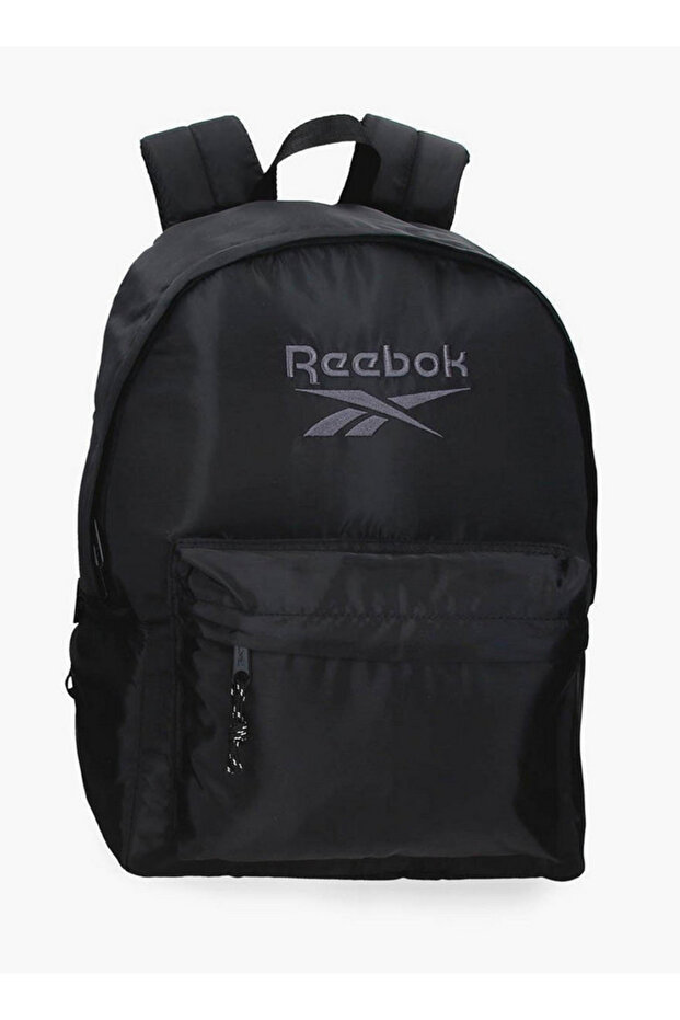 Logo Print School Backpack with Adjustable Straps and Zip Closure - 38x19x43 cm