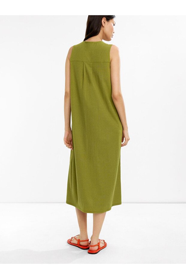 Düğmeli Elbise - 3