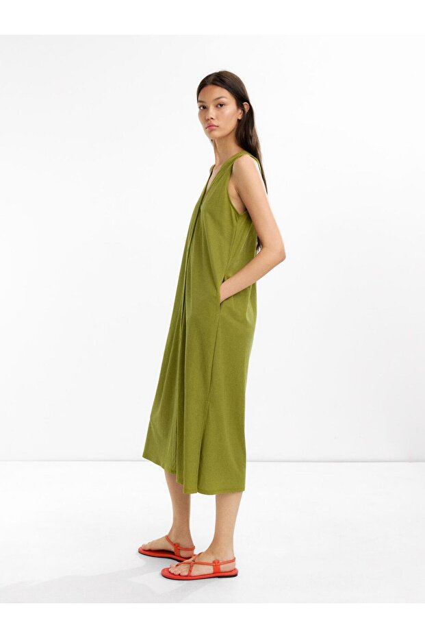 Düğmeli Elbise - 2