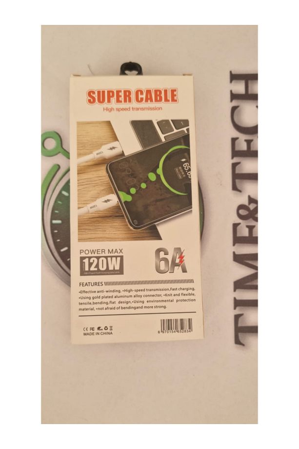 Type-c Uclu 6 Amper 120w Ultra Kalın Hızlı Şarj Kablosu Samsung Redmi Xiaomi - 2