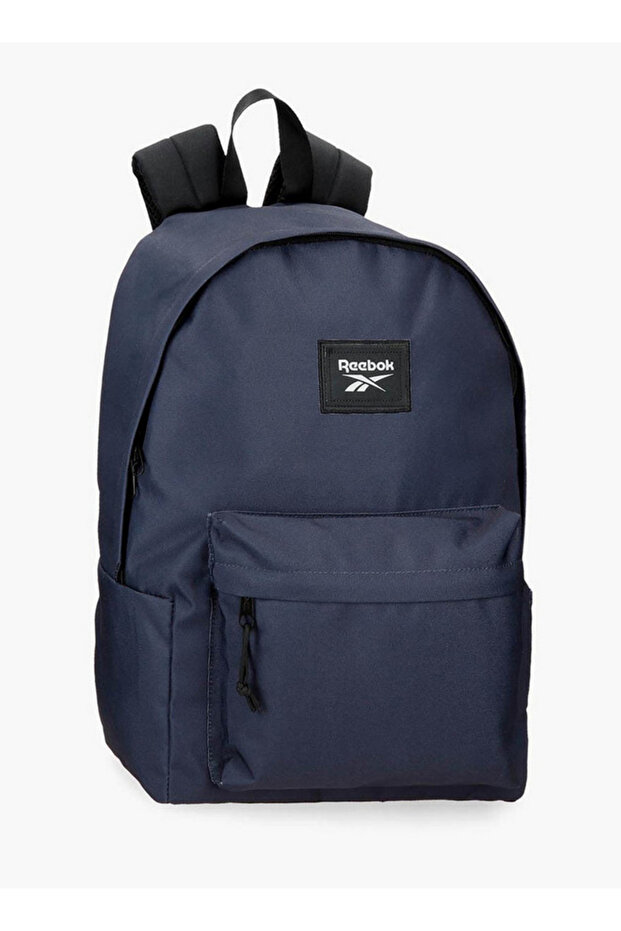 Logo Print School Backpack with Adjustable Straps and Zip Closure - 38x19x43 cm