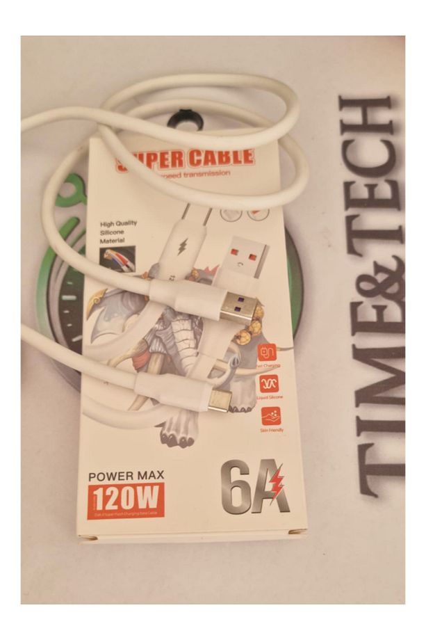 Type-c Uclu 6 Amper 120w Ultra Kalın Hızlı Şarj Kablosu Samsung Redmi Xiaomi - 1
