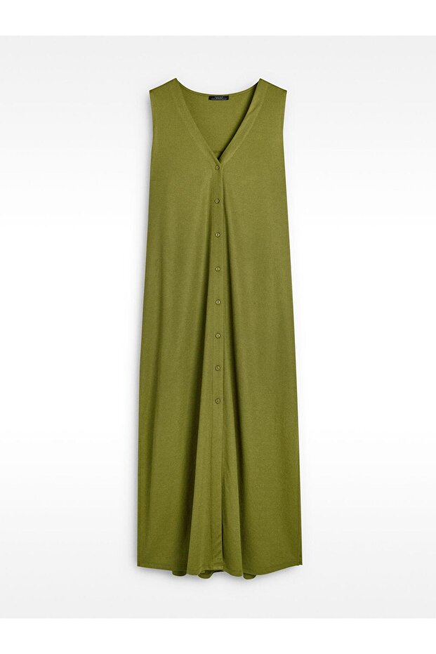 Düğmeli Elbise - 5